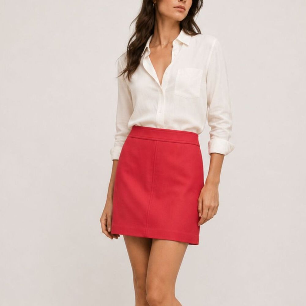 J.Crew Princess Mini‎ Skirt in Double-Serge Wool Women's Size 10 New